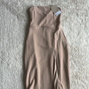 Meshki thigh split mini dress